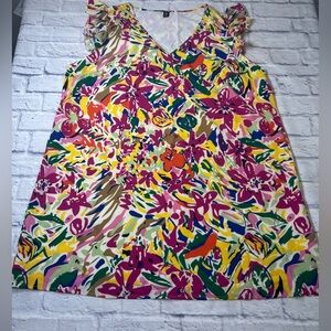 SHEIN Colorful Floral Dress for Fall w/ Touches of Brown! Size 4x (fits like 2x)